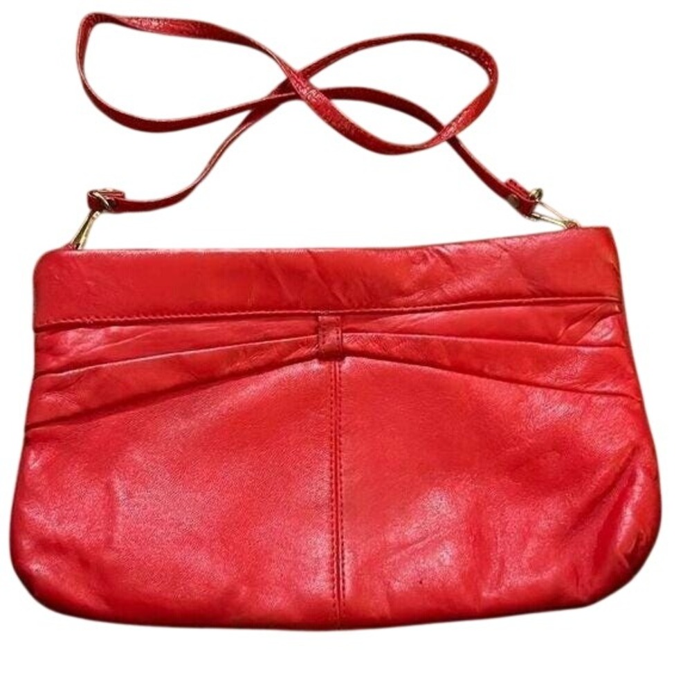Vintage MCI Red Leather‎ Purse Handbag/Wristlet